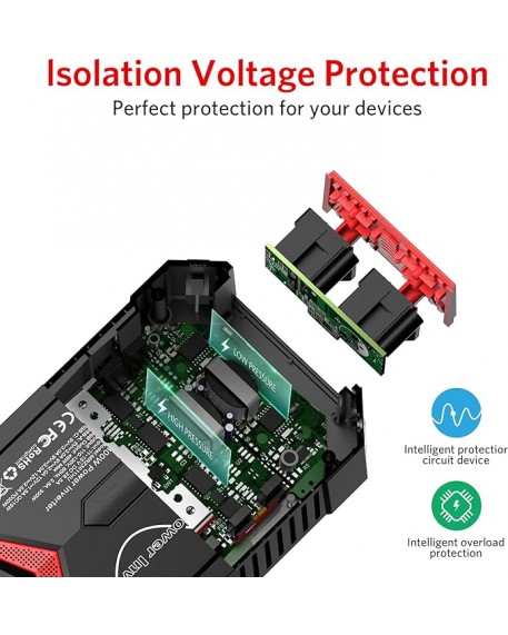 BESTEK 300Watt Pure Sine Wave Power Inverter with PD 30W USB-C QC18W USB Ports DC 12V to AC 110V